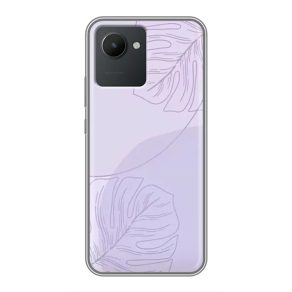 Чехол с рисунком «Монстера фиолетовая» для Realme C30 Чехол с рисунком «Монстера фиолетовая» для Realme C30