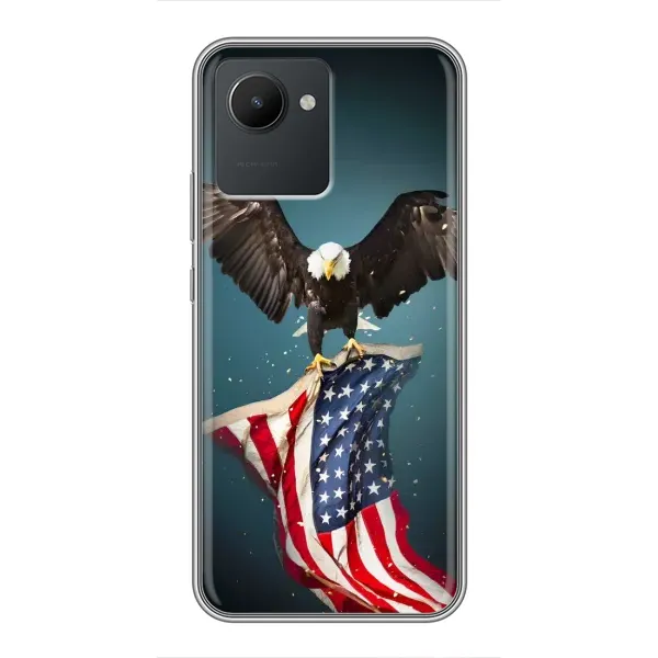 Чехол с рисунком «Орел и флаг» для Realme C30