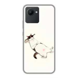 Чехол на тематику: Коты для Realme C30 (Отдых)