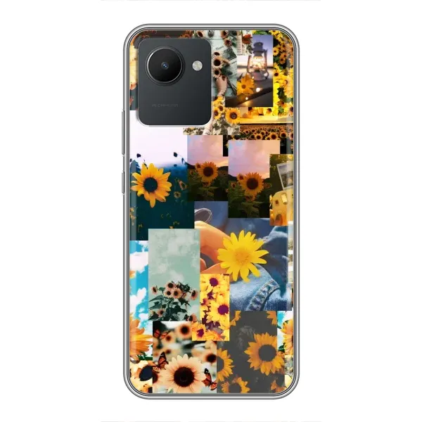 Чехол с рисунком «Подсолнуховый дизайн» для Realme C30 Чехол с рисунком «Подсолнуховый дизайн» для Realme C30