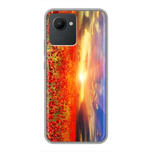 Чехол с рисунком «Поле тюльпанов» для Realme C30
