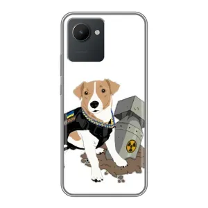 Чехол с принтом Собаки Патрон для Realme C30 (Пёс Патрон с ракетой)