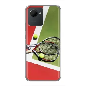 Чохли з прінтом Спортивна тематика для Realme C30 (Ракетки теніс)