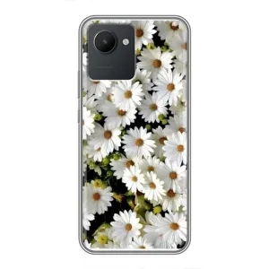 Чехол с ромашками на Realme C30 (Рамка в ромашках)