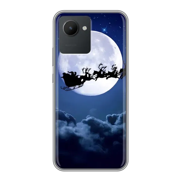 Чехол с рисунком «Санта - луна» для Realme C30 Чехол с рисунком «Санта - луна» для Realme C30