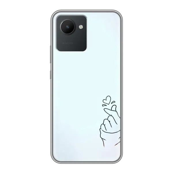 Чехол с рисунком «Сердце на голубом» для Realme C30 Чехол с рисунком «Сердце на голубом» для Realme C30