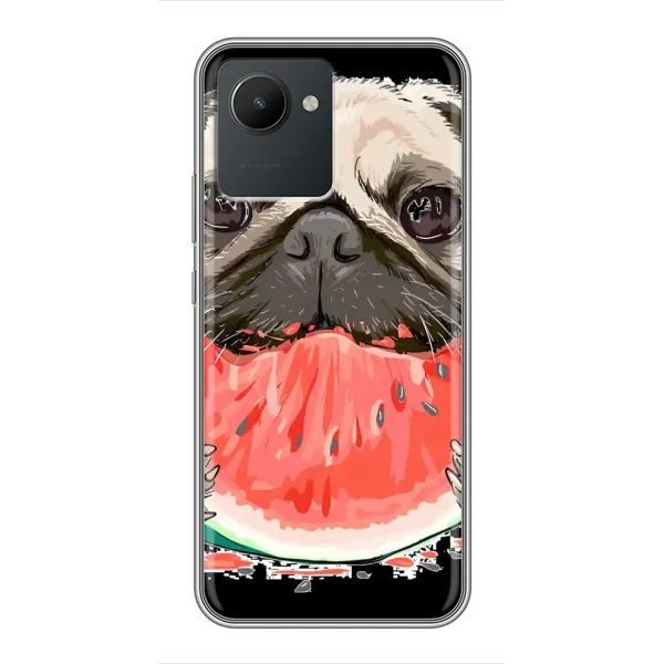 Чехол с рисунком «Смешной Мопс» для Realme C30 Чехол с рисунком «Смешной Мопс» для Realme C30