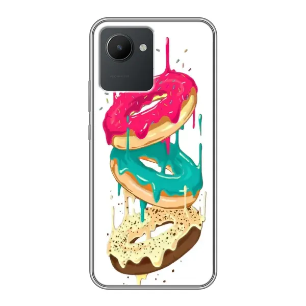 Чехол с рисунком «Сочные пончики» для Realme C30 Чехол с рисунком «Сочные пончики» для Realme C30