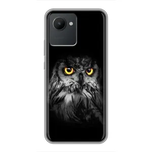 Чехлы с принтом СОВЫ для Realme C30 (Сова на чёрном)