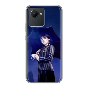 Чохол з картинкою Венсдей на Realme C30 (Венсдей з парасолькою)