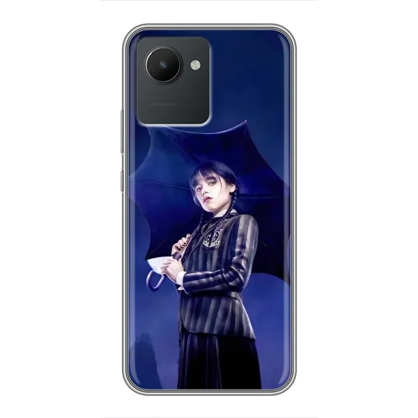 Чехол с рисунком «Уэнсдей с зонтом» для Realme C30 Чехол с рисунком «Уэнсдей с зонтом» для Realme C30