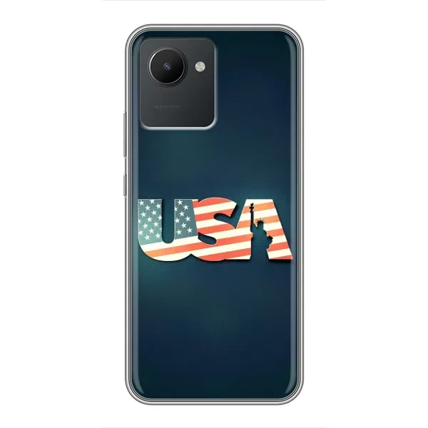 Чехол с рисунком «USA» для Realme C30