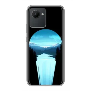Летний Чехол на Realme C30 (Синий Водопад)