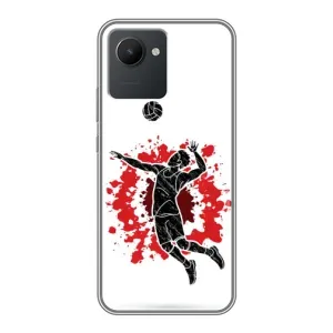 Чохли з прінтом Спортивна тематика для Realme C30 (Волейболіст)