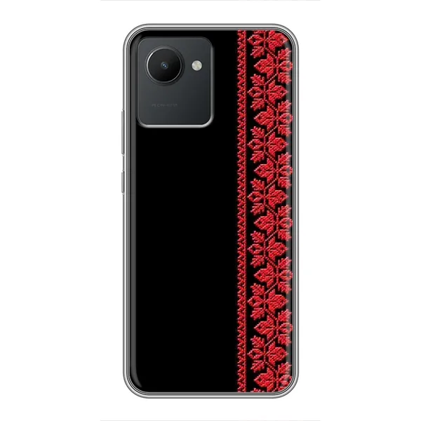 Чехол с рисунком «Вышиванка на черном» для Realme C30 Чехол с рисунком «Вышиванка на черном» для Realme C30
