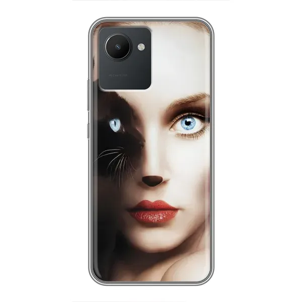 Чехол с рисунком «Женщина кошка» для Realme C30 Чехол с рисунком «Женщина кошка» для Realme C30