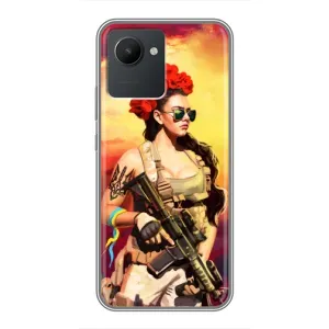 ЗСУ Чохли (TPU) для Realme C30 (Жінка солдат)
