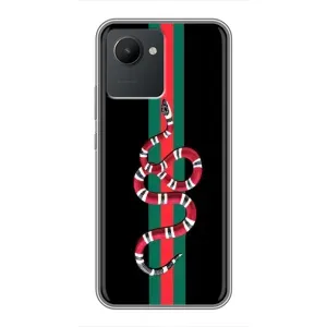 Чехлы Бренд GUCCI для Realme C30 (Змей Гуччи)
