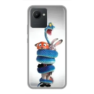 Силіконовий чохол з принтом Зоотрополіс для Realme C30 (Змія Зоо)