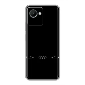 Силиконовый бампер с картинкой машины на Realme C30s (Силует Audi)