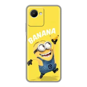 Мультяшный принт на Чехол для Реалми с30s (Banana)