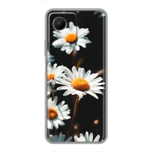 Чехол с ромашками на Realme C30s (Белые ромашки)