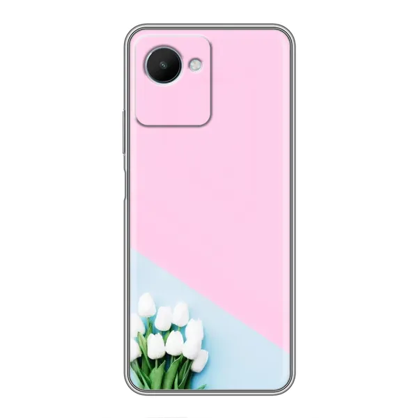 Чехол с рисунком «Белые тюльпаны» для Realme C30s Чехол с рисунком «Белые тюльпаны» для Realme C30s