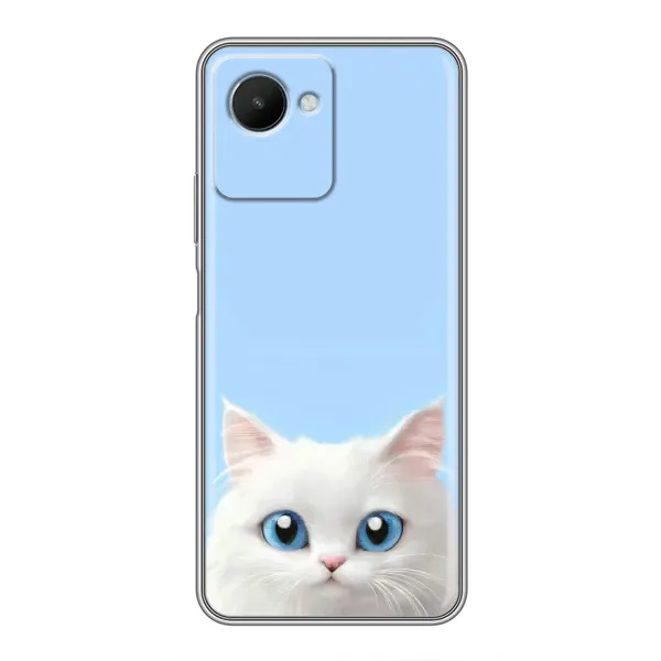 Чехол с рисунком «Белый кот» для Realme C30s Чехол с рисунком «Белый кот» для Realme C30s