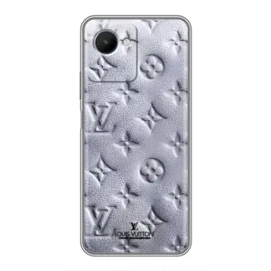 Текстурный Чехол Louis Vuitton для Реалми с30s (Белый ЛВ)
