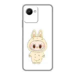 Чехол с принтом Лабубу для Realme C30s (Бежевый Лабубу)