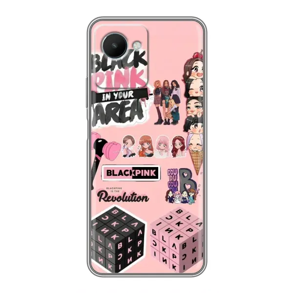 Чехол с рисунком «BLACK PINK коллаж» для Realme C30s