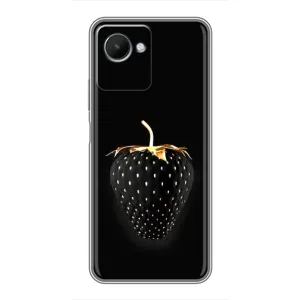 Чохол з зображенням смачної їжі для Realme C30s (Чорна полуниця)