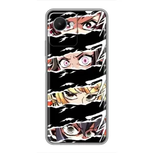 Силіконові чохлі з очіма Anime для Реалмі с30s (Очі на чорному)
