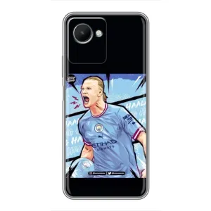 Чехлы с принтом для Realme C30s Футболист (гол Эрлинг Холланд)
