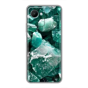 Чехол (Дорого -богато) на Realme C30s (Изумруд)