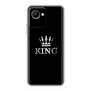 Чехол (Корона на чёрном фоне) для Реалми с30s (KING)