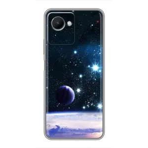 Чехол (ТПУ) с планетами на Realme C30s (Космический вид)