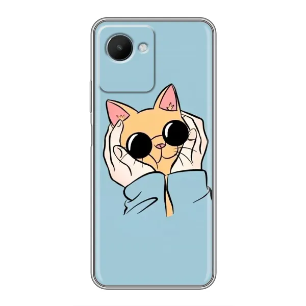 Чехол с рисунком «КОТИК в очках» для Realme C30s