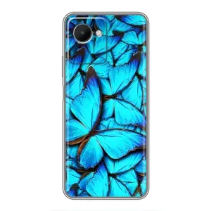 Силиконовый бампер с картинкой животных для Realme C30s (Крылья бабочек)