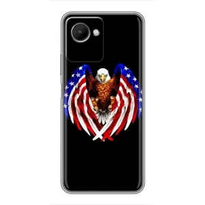 Чохол Прапор USA для Realme C30s (Крила США)