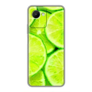 Чохол з зображенням смачної їжі для Realme C30s (Лайм)