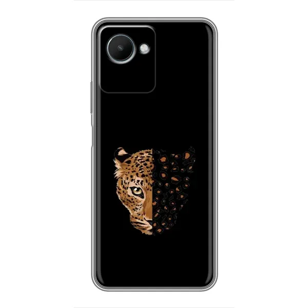 Чехол с рисунком «Леопард на черном» для Realme C30s Чехол с рисунком «Леопард на черном» для Realme C30s
