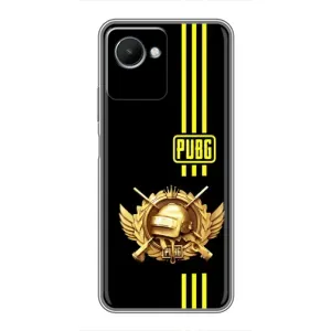 Чохол (TPU) з картинкою "Лого Пабг" на Реалмі с30s (Логотип PUPG)