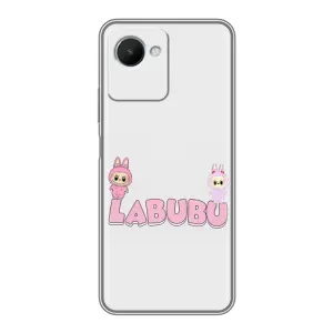 Чехол с принтом Лабубу для Realme C30s (Логотип Лабубу)
