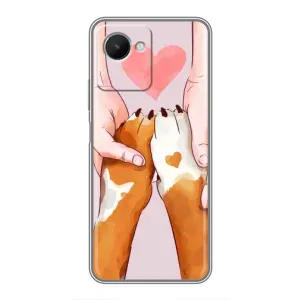 Чехол (ТПУ) Милые собачки для Realme C30s (Любовь к собакам)