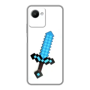 Чохли для Realme C30s (Персонажі МайнКрафт) (Меч)