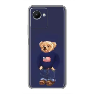 Чехлы Мишка Тедди для Реалми с30s (Мишка USA)