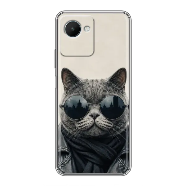 Чехол с рисунком «Модный кот» для Realme C30s Чехол с рисунком «Модный кот» для Realme C30s