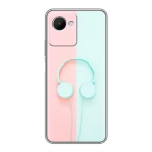 Девчачий Чехол для Realme C30s (Наушники)