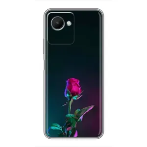 Чехлы с принтом Розочки для Realme C30s (Ночная роза)